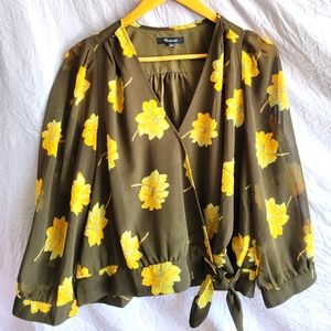 Madewell wrap top sz L